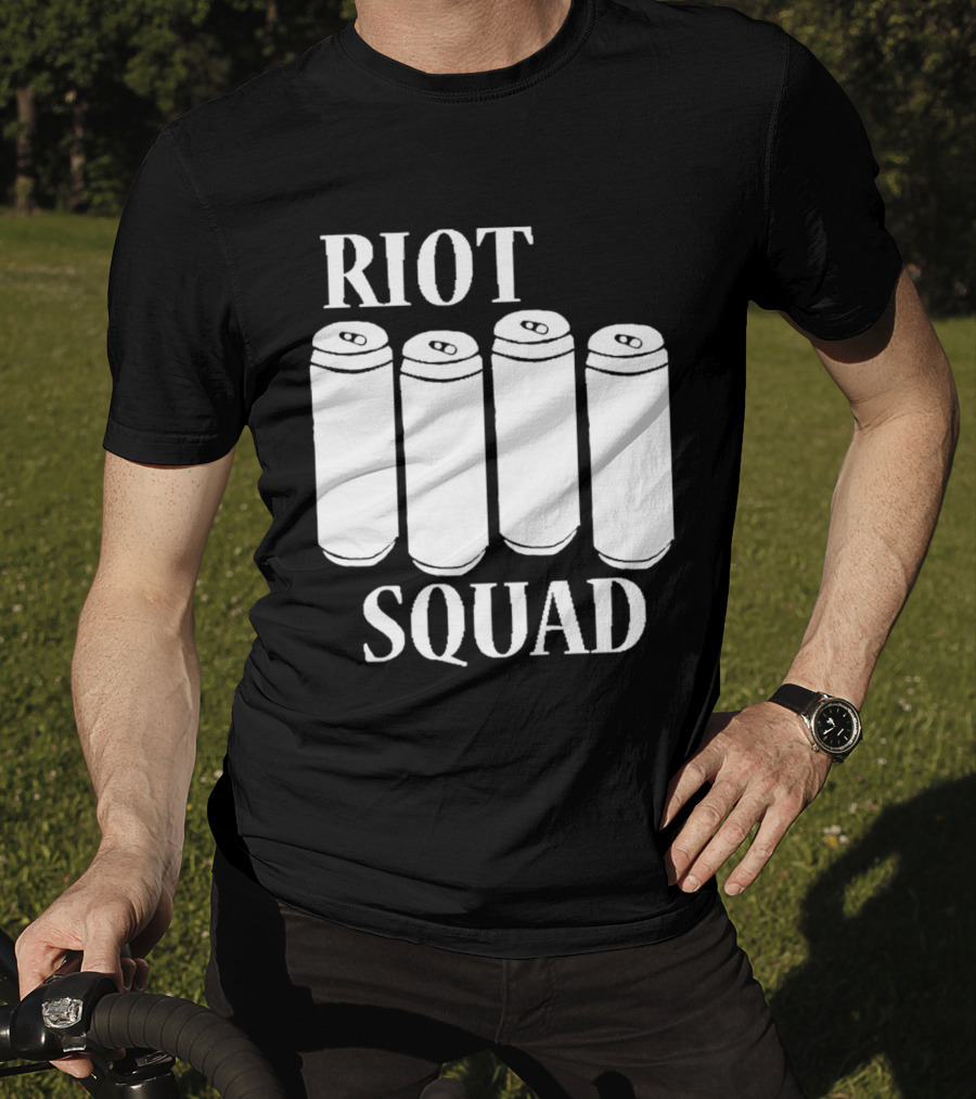 Riot Squad Beer Can Four Pack T-Shirt