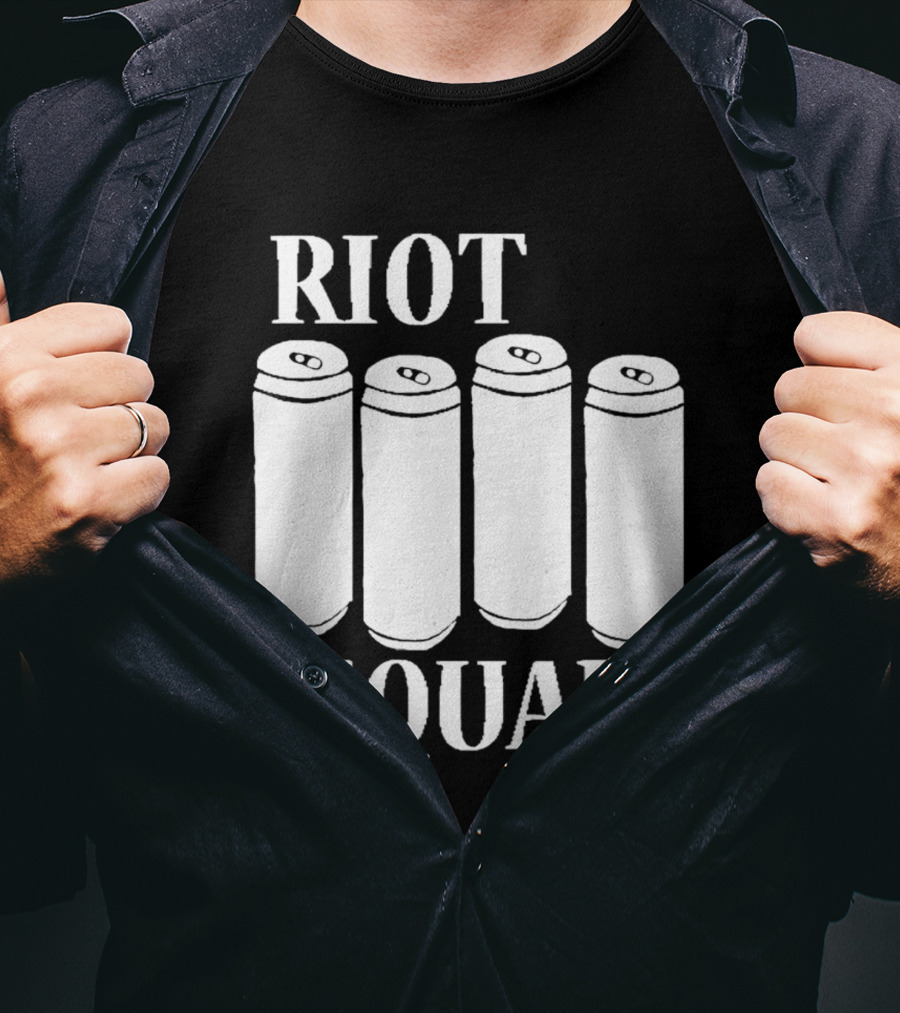 Riot Squad Beer Can Four Pack T-Shirt