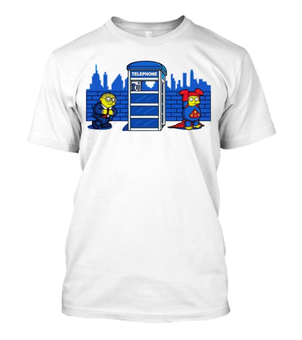 Simpson Telephone Booth Superhero Transform T-Shirt