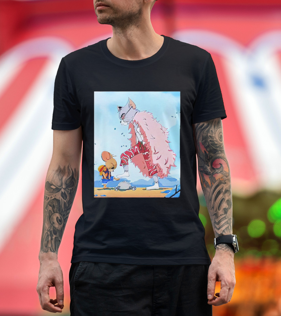 Tom and Jerry Dressrosa One Piece Style Showdown T-Shirt