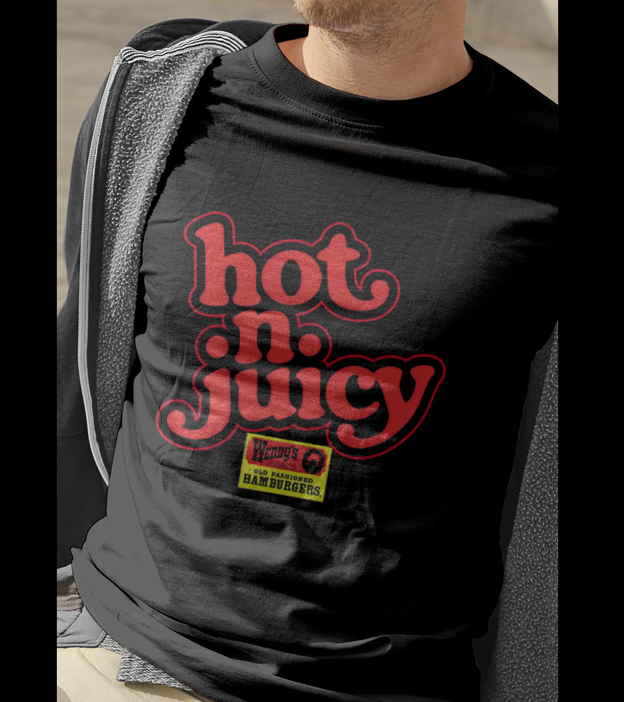 Wendy's Hot N Juicy Old Fashioned Hamburgers T-Shirt