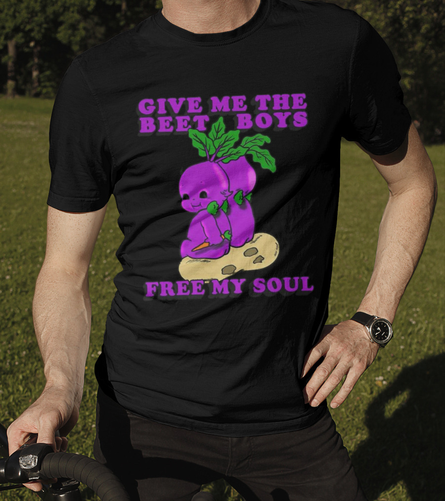 Give Me The Beet Boys Free My Soul Purple Vegetables With Carrots T-Shirt