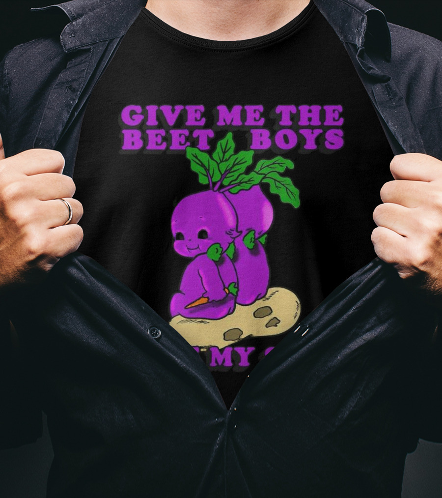 Give Me The Beet Boys Free My Soul Purple Vegetables With Carrots T-Shirt
