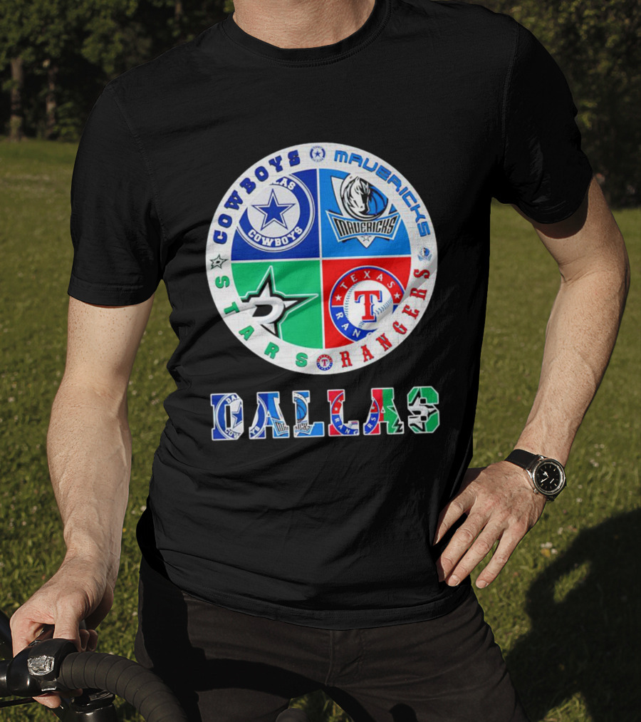 Dallas Cowboys Mavericks Stars Rangers Texas Sports T-Shirt