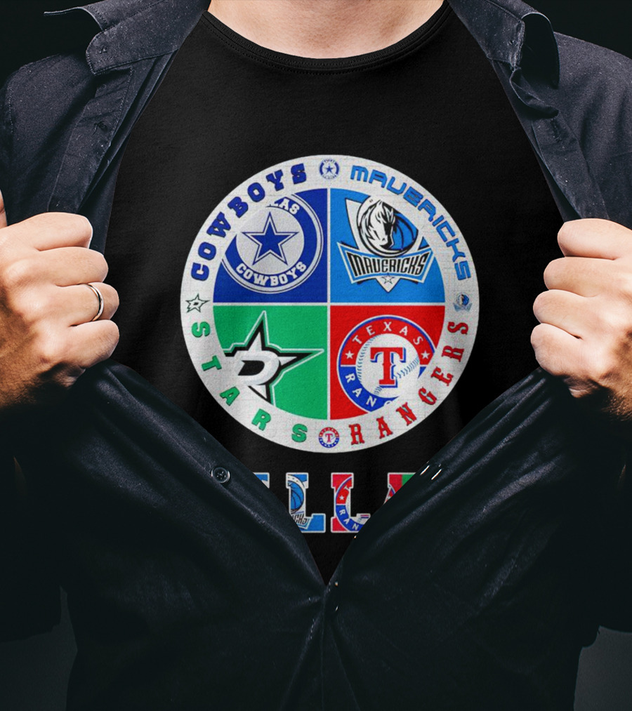 Dallas Cowboys Mavericks Stars Rangers Texas Sports T-Shirt