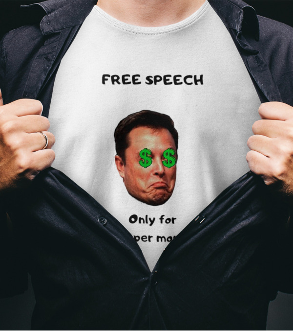 FREE SPEECH Only For $8 Per Month Dollar Eyes T-Shirt
