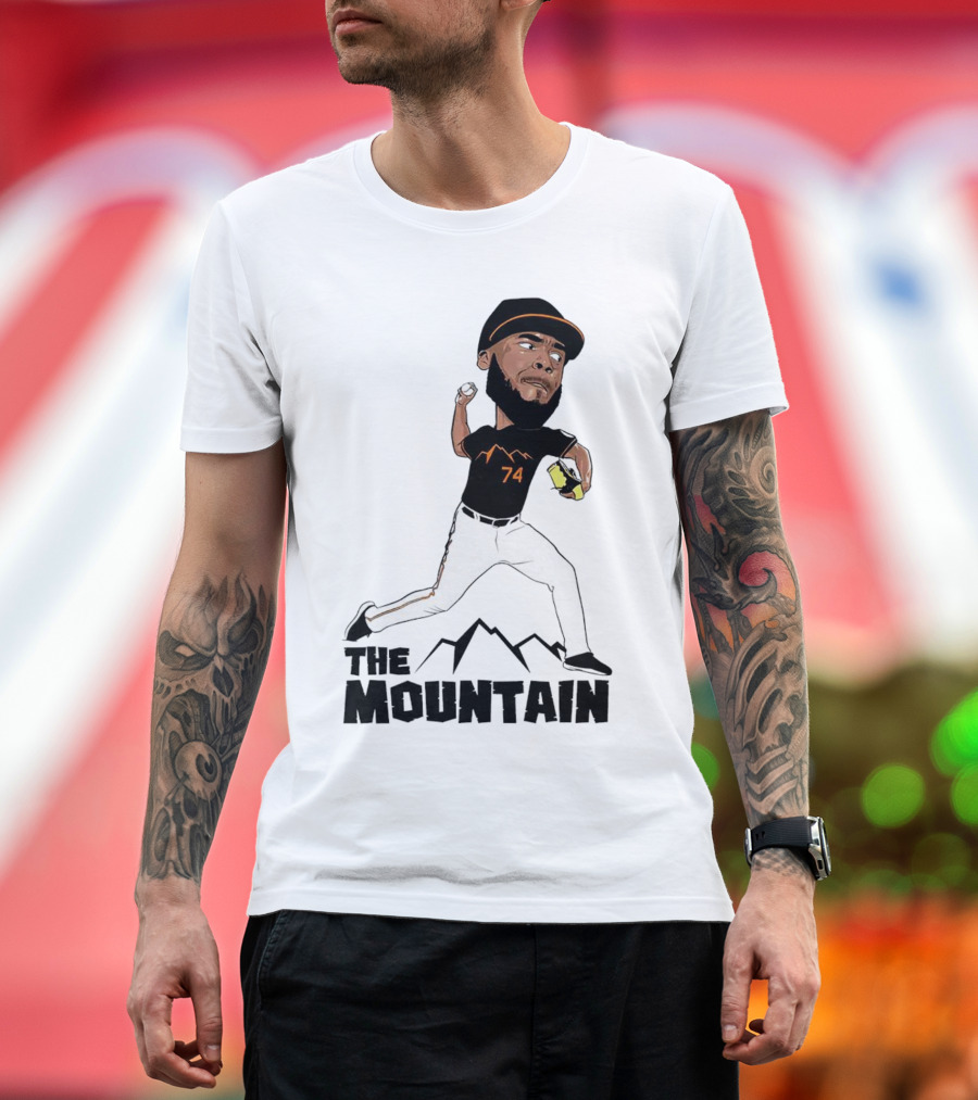 The Mountain Félix Bautista 74 Baltimore Orioles Pitcher T-Shirt