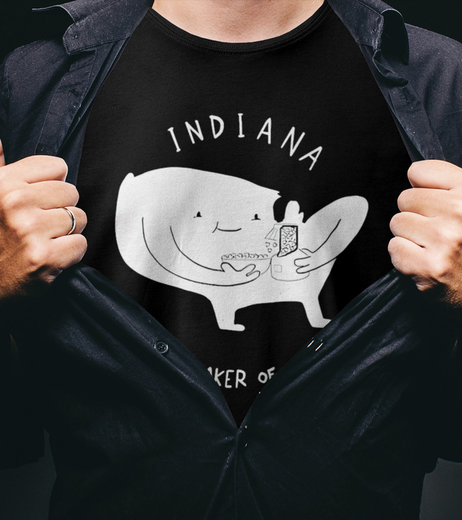 INDIANA Popcorn Maker Of The USA Cartoon Character T-Shirt