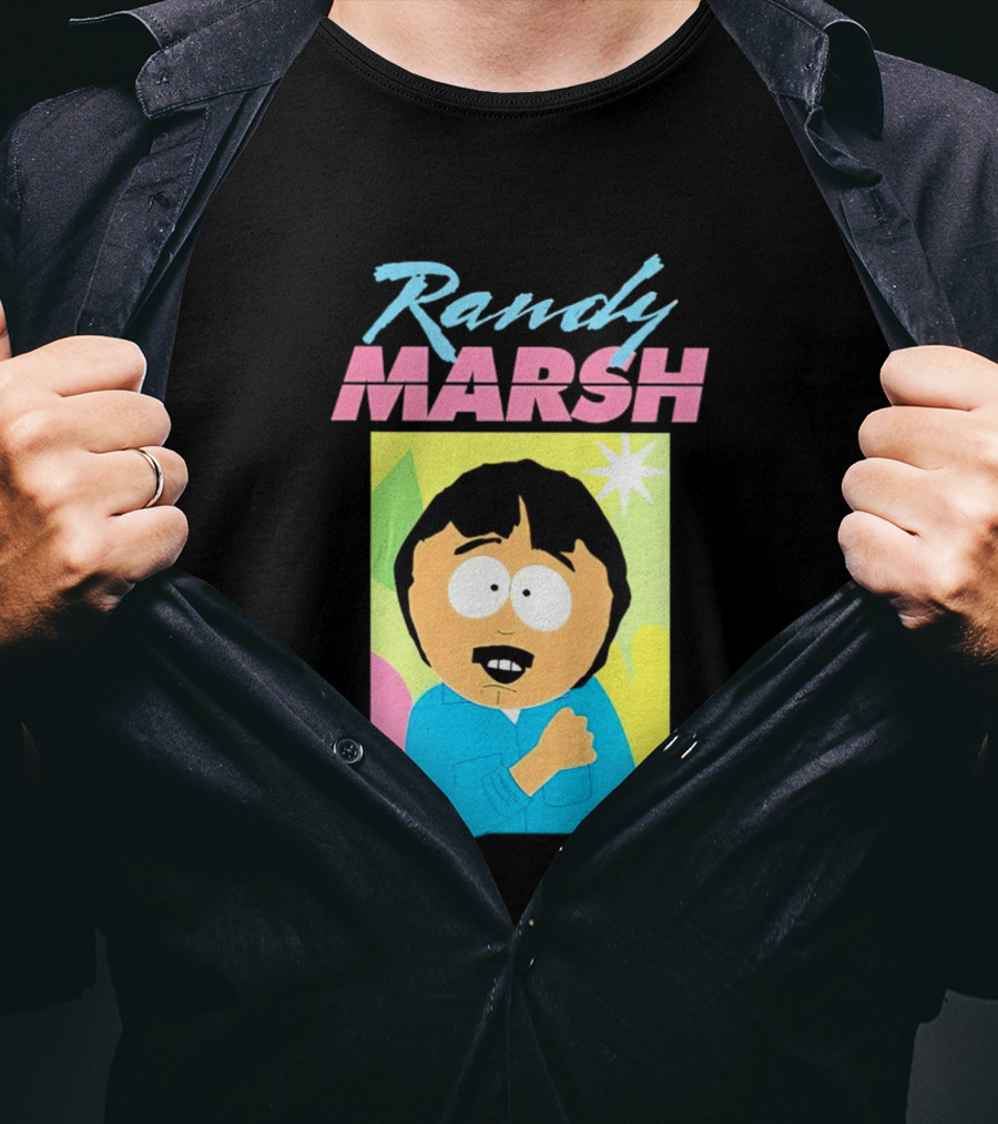 Randy Marsh Cartoon Character Colorful T-Shirt