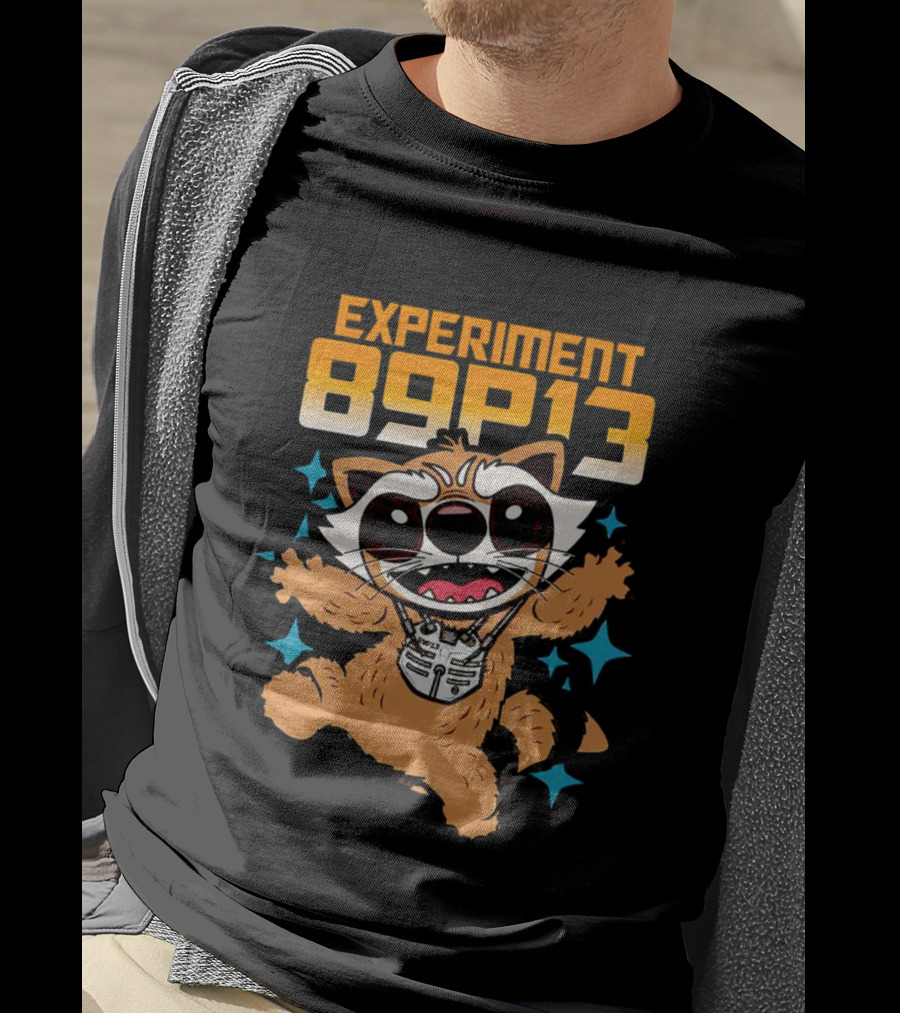 Experiment 89P13 Rocket Raccoon Cute Character T-Shirt