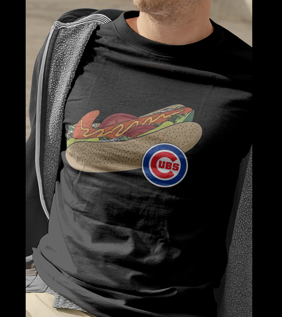 Chicago Cubs Hot Dog Classic Icon T-Shirt