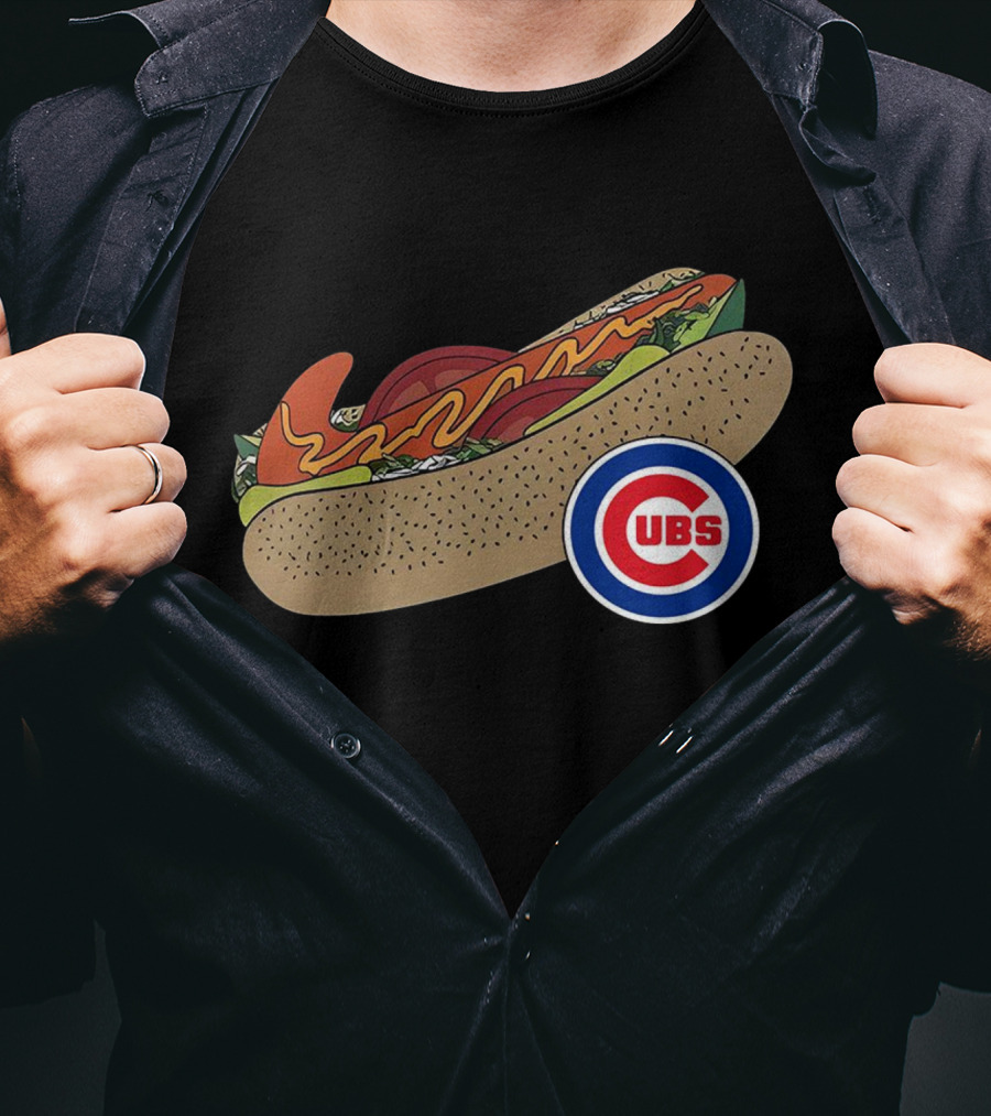 Chicago Cubs Hot Dog Classic Icon T-Shirt