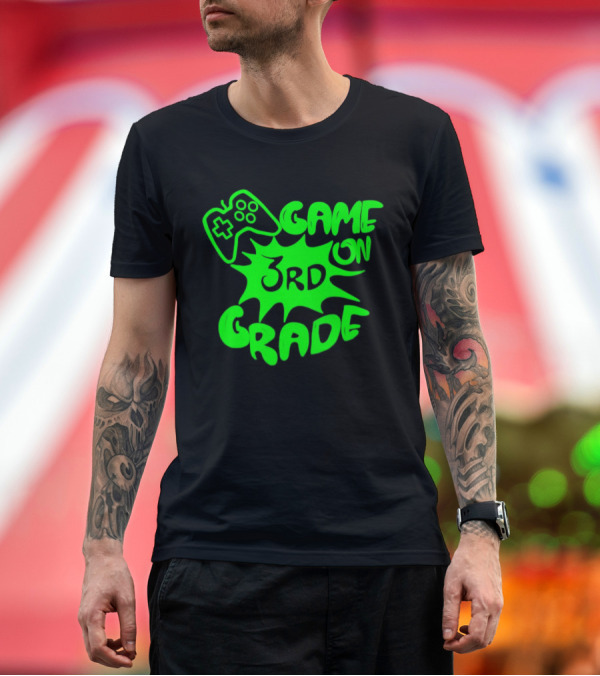 Premium T-Shirt: Game On 3rd Grade Gaming Controller Burst T-Shirt Game On 3rd Grade Gaming Controller Burst T-Shirt