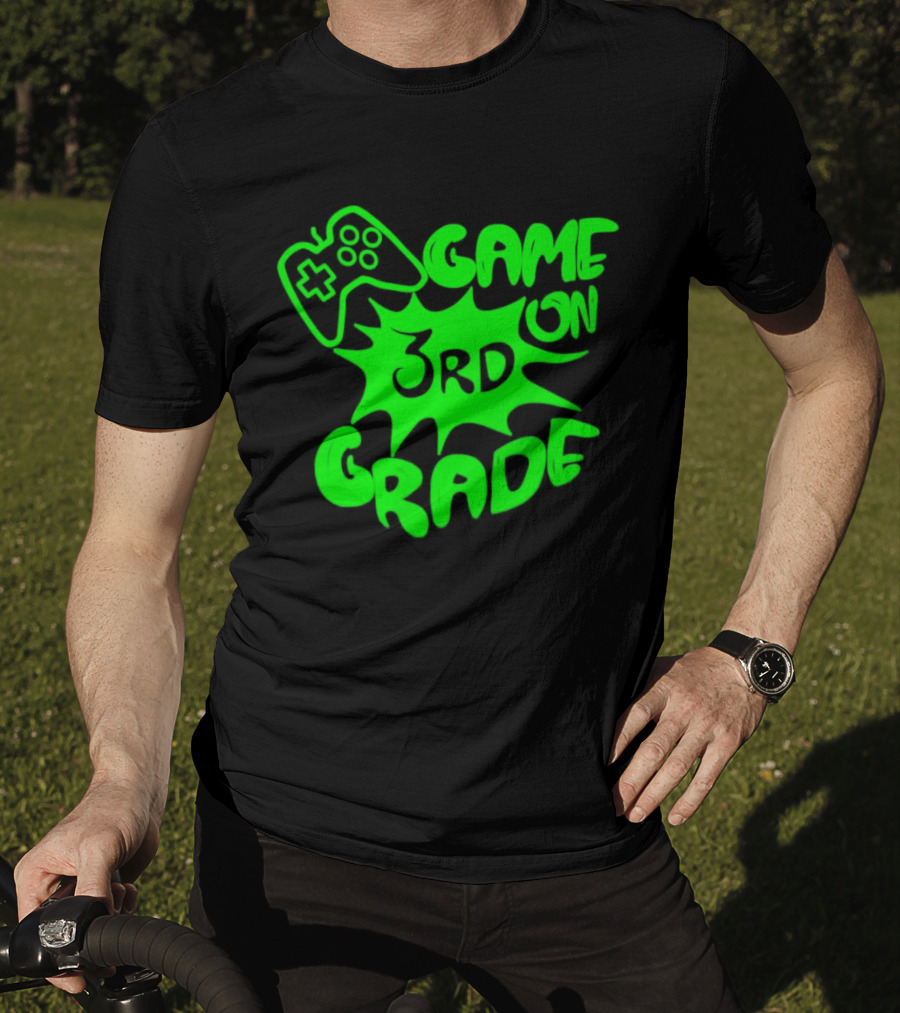 Game On 3rd Grade Gaming Controller Burst T-Shirt
