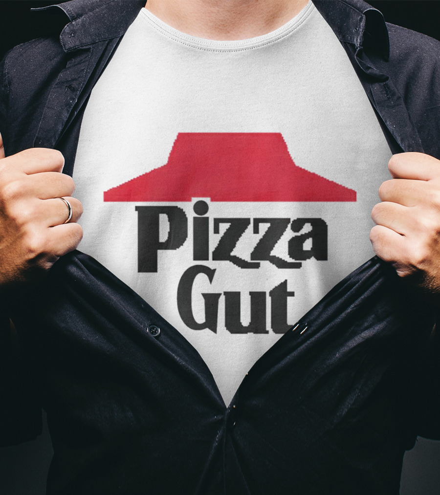 Pizza Gut Parody Red Hat T-Shirt