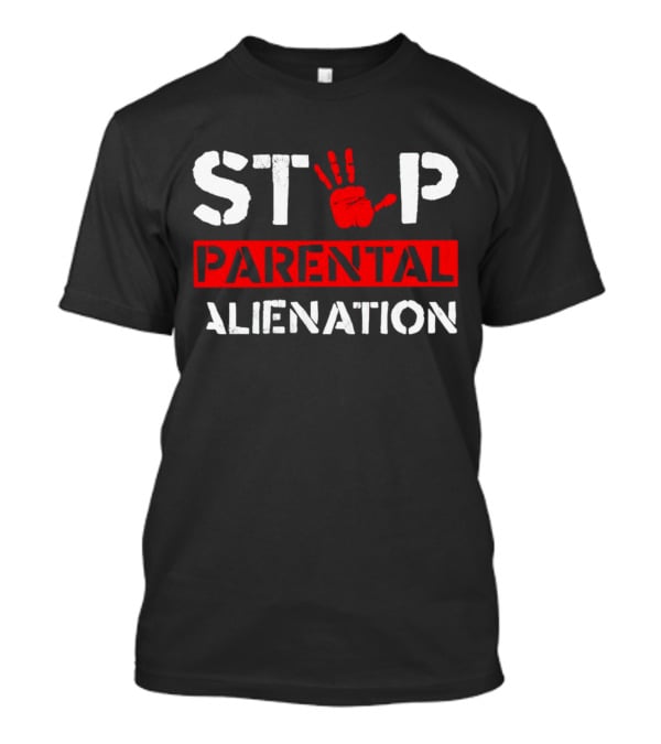 STOP PARENTAL ALIENATION Red Handprint T-Shirt