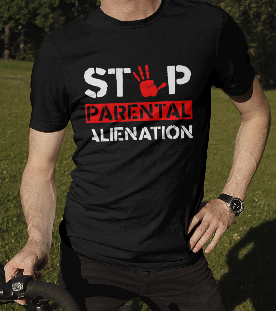 STOP PARENTAL ALIENATION Red Handprint T-Shirt