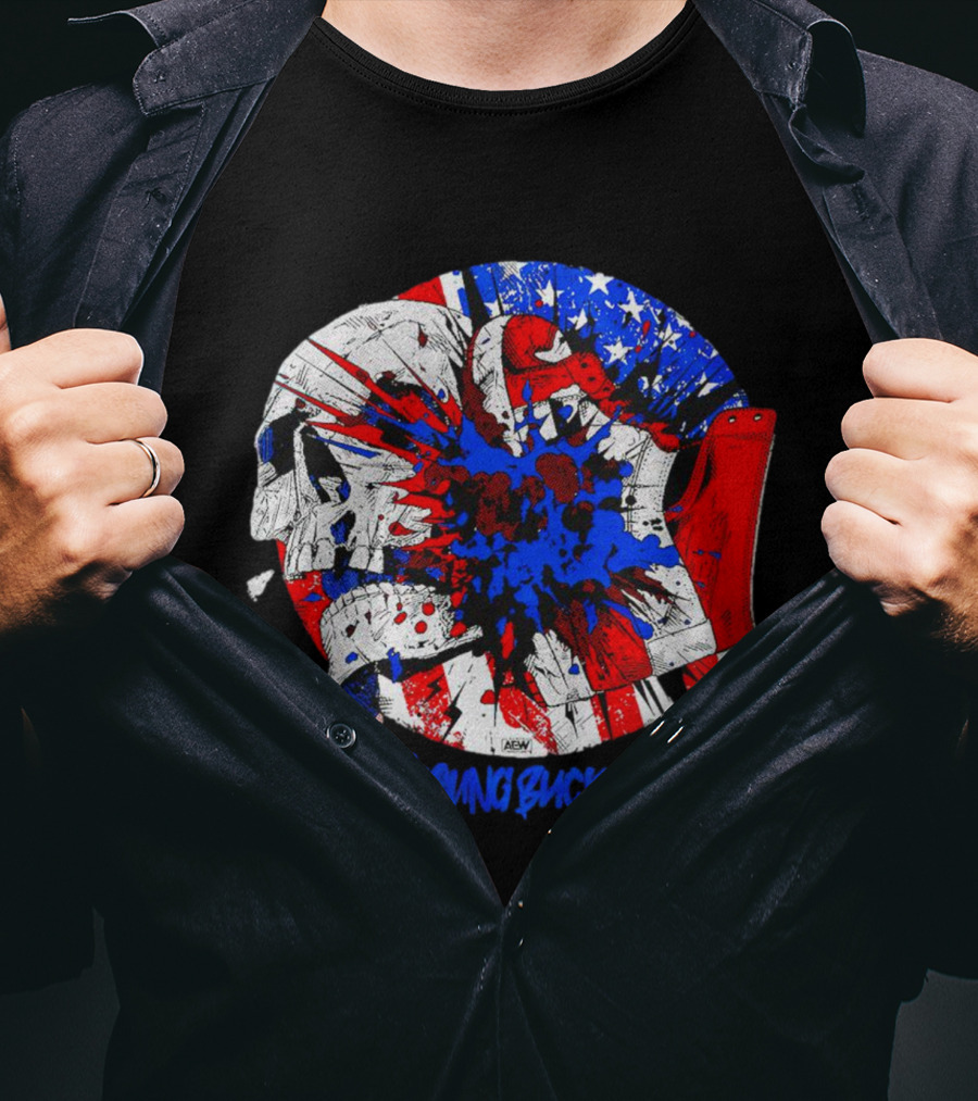 Young Bucks AEW Explosive American Skull Burst T-Shirt