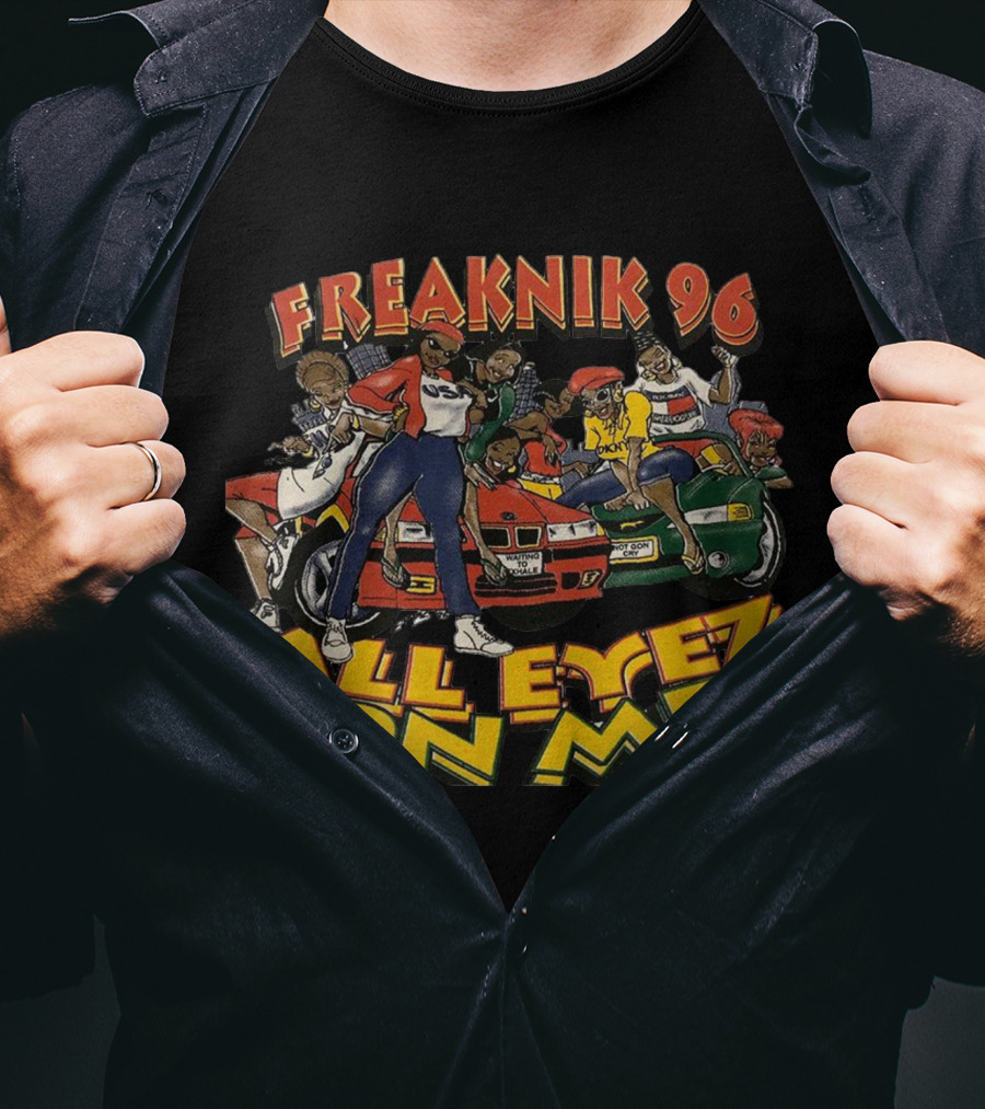 Freaknik 96 All Eyez On Me Party Scene With Cars And Dancers T-Shirt