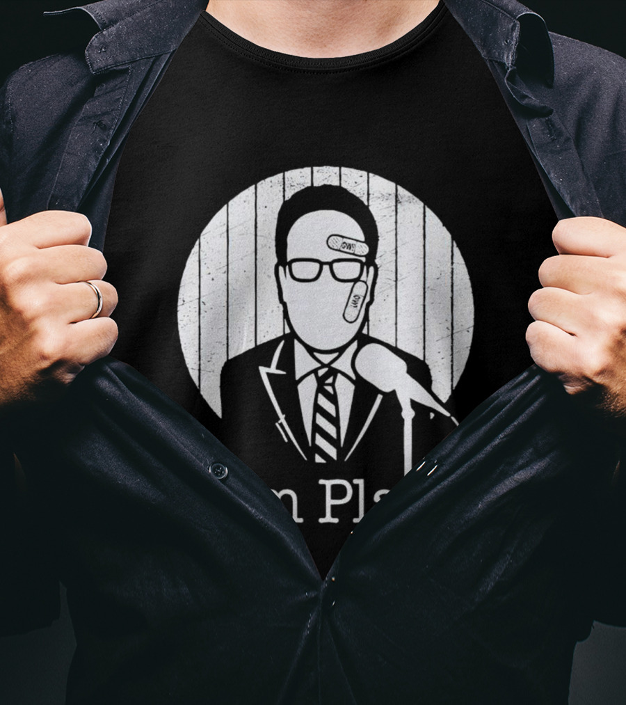 Nestor Cortes John Sterling Team Player Band-Aid Microphone T-Shirt