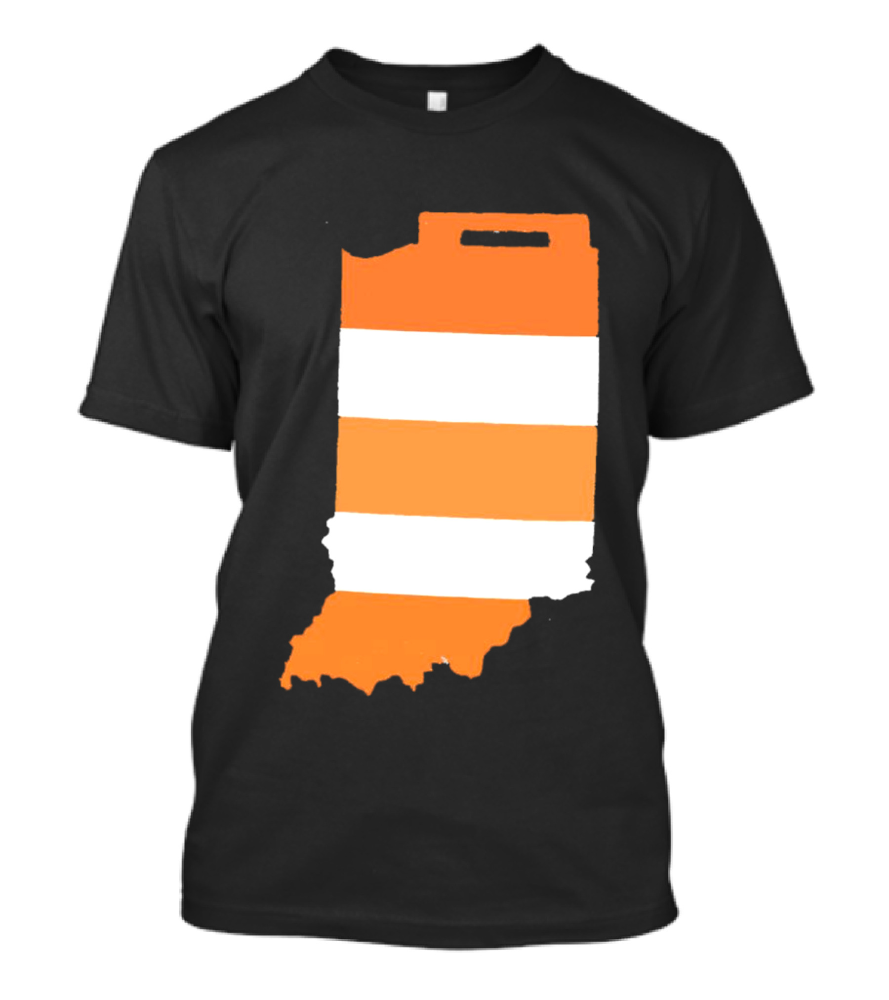 Indiana Under Construction Traffic Barrel Shape T-Shirt