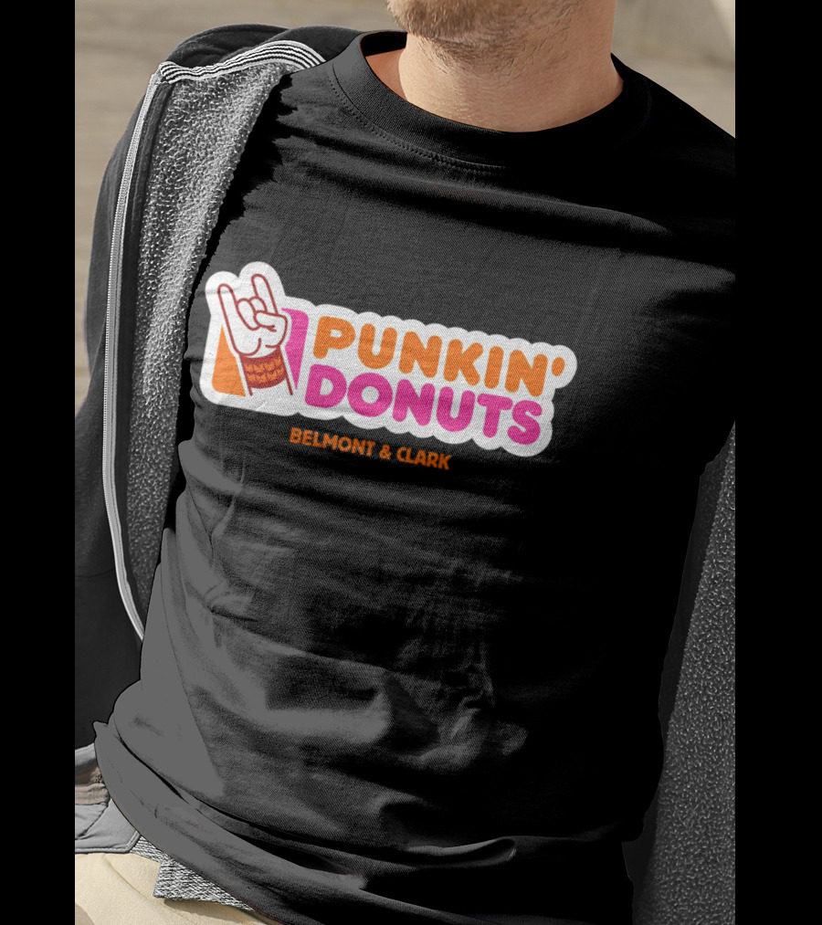 Punkin Donuts Belmont And Clark Rock Hand T-Shirt