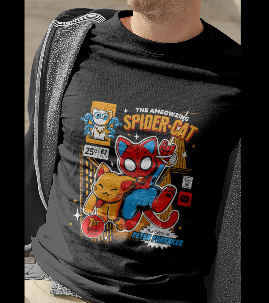The Ameowzing Spider-Cat The Origin Of Peter Purrrker 1st Issue T-Shirt