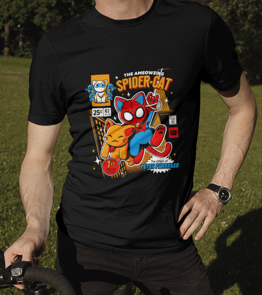 The Ameowzing Spider-Cat The Origin Of Peter Purrrker 1st Issue T-Shirt