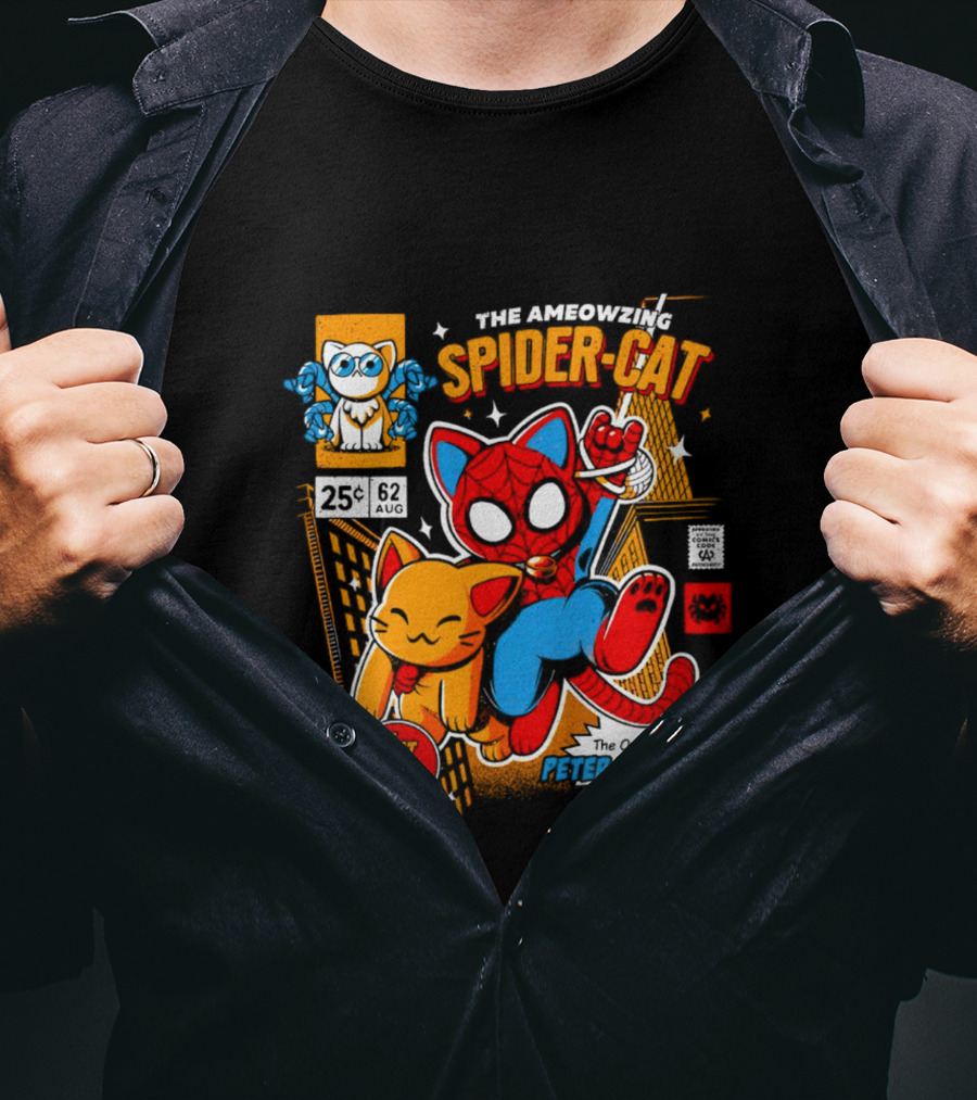 The Ameowzing Spider-Cat The Origin Of Peter Purrrker 1st Issue T-Shirt