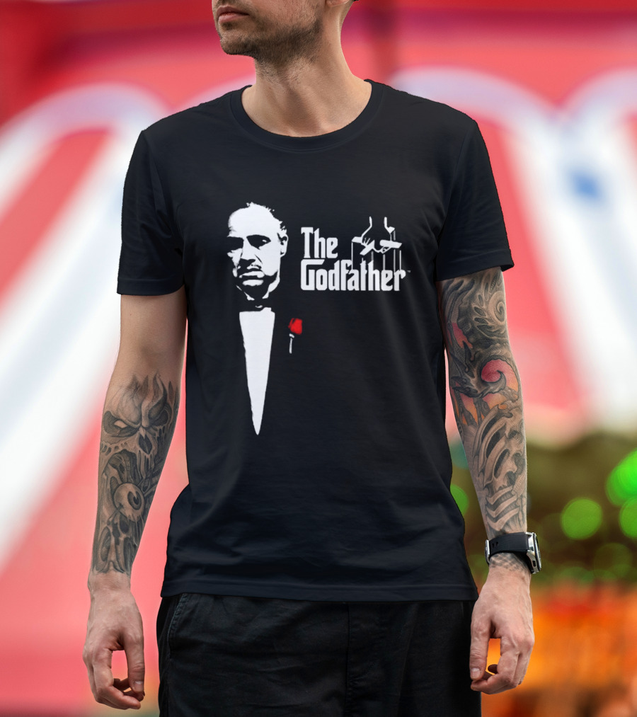 The Godfather Don Corleone Iconic Puppet Strings Red Rose T-Shirt