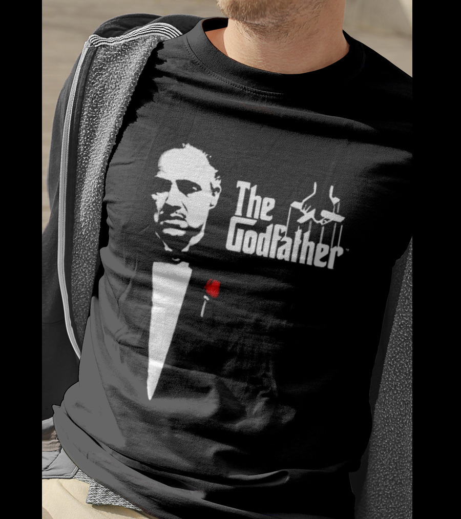 The Godfather Don Corleone Iconic Puppet Strings Red Rose T-Shirt