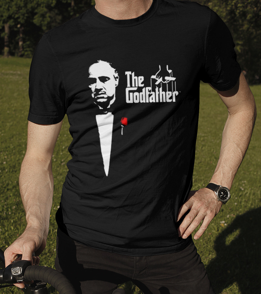 The Godfather Don Corleone Iconic Puppet Strings Red Rose T-Shirt