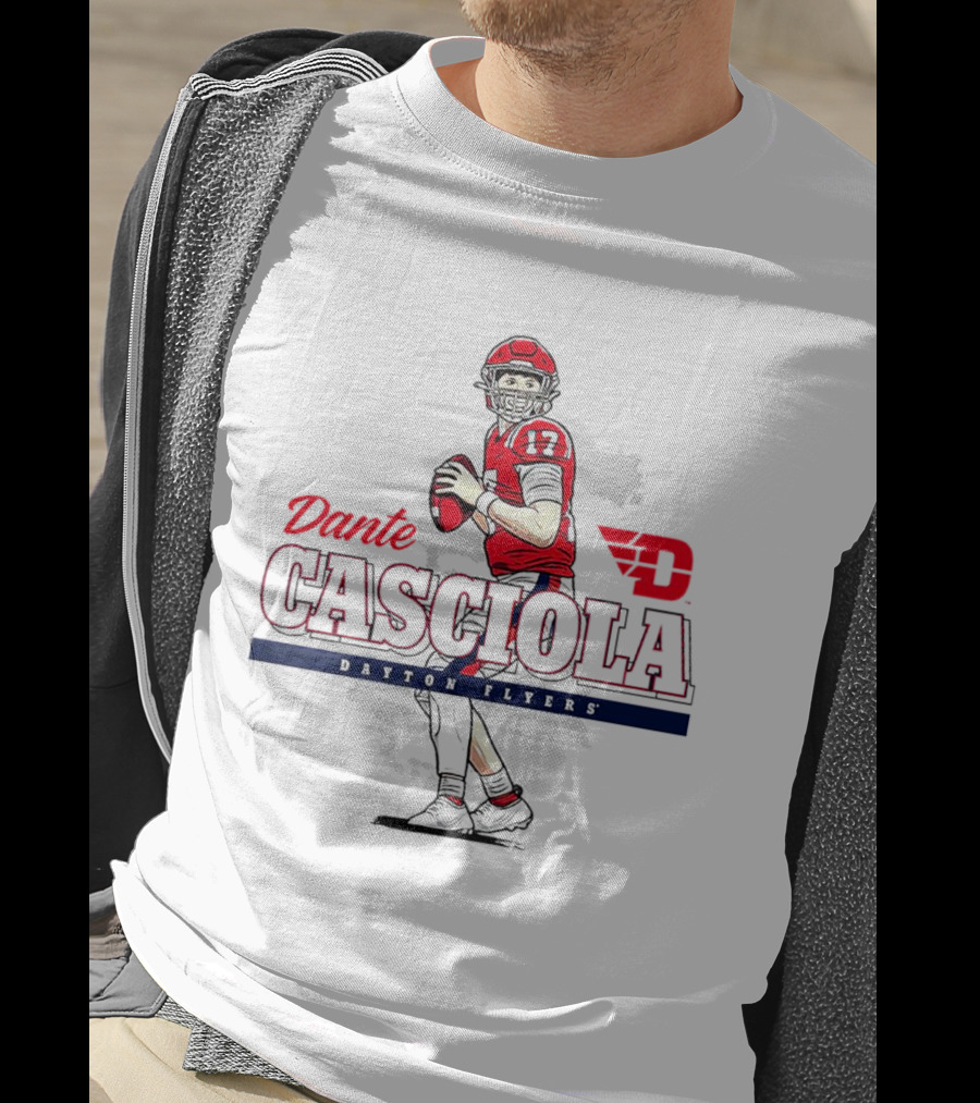 Dante Casciola Dayton Flyers Football Caricature NCAA T-Shirt