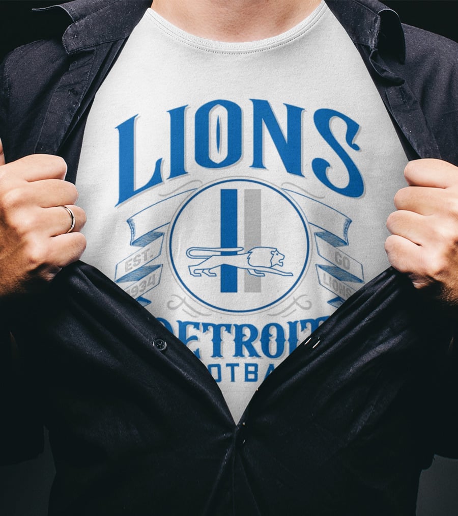 Detroit Lions Football Go Lions Est 1934 T-Shirt