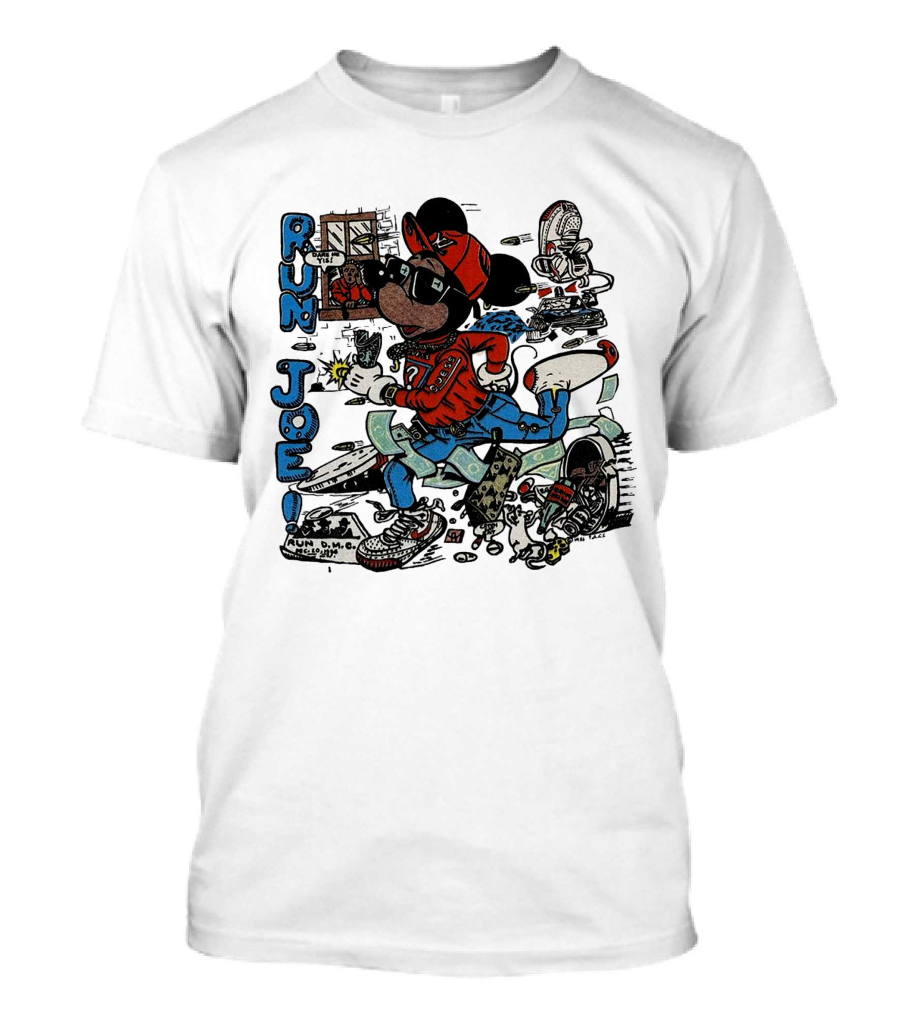 RUN JOE Run D.M.C. Mickey Mouse T-Shirt