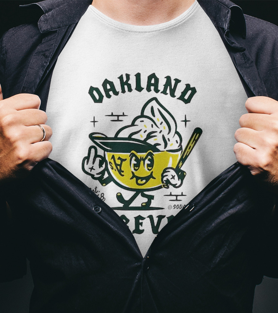 Oakland A's Forever Est. 1968 Retro Baseball Character T-Shirt