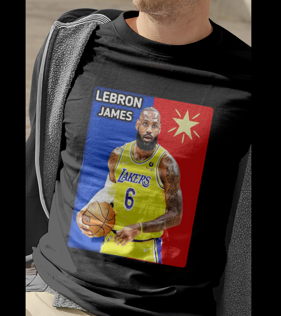 LeBron James Los Angeles Lakers Basketball Star 6 T-Shirt