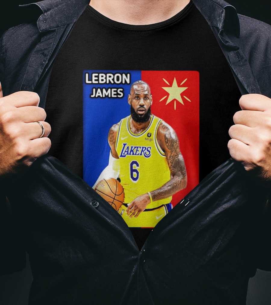 LeBron James Los Angeles Lakers Basketball Star 6 T-Shirt