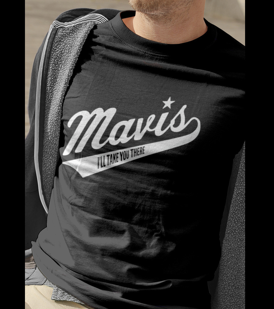 Mavis I'll Take You There Star Icon Vintage Style Baseball Script T-Shirt
