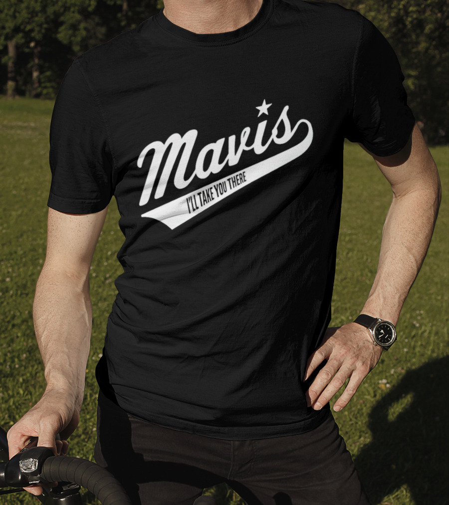 Mavis I'll Take You There Star Icon Vintage Style Baseball Script T-Shirt