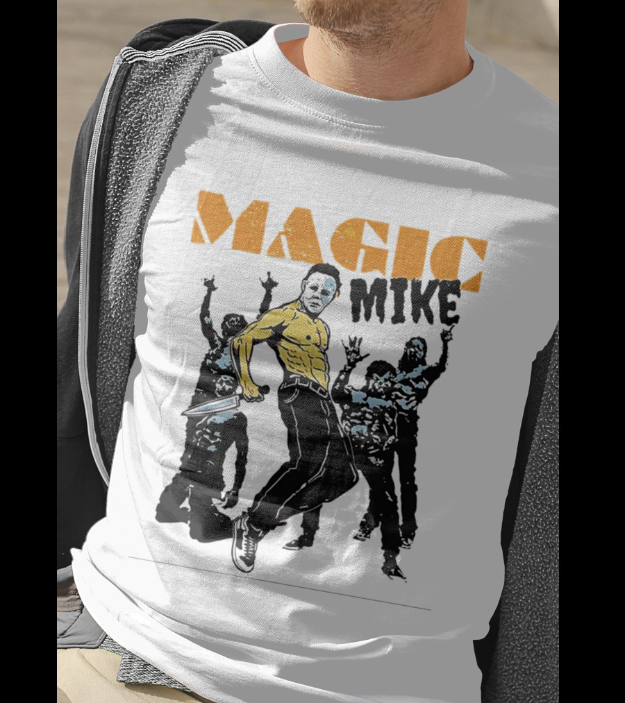 Michael Myers Magic Mike Halloween Crossover Dance Mashup T-Shirt