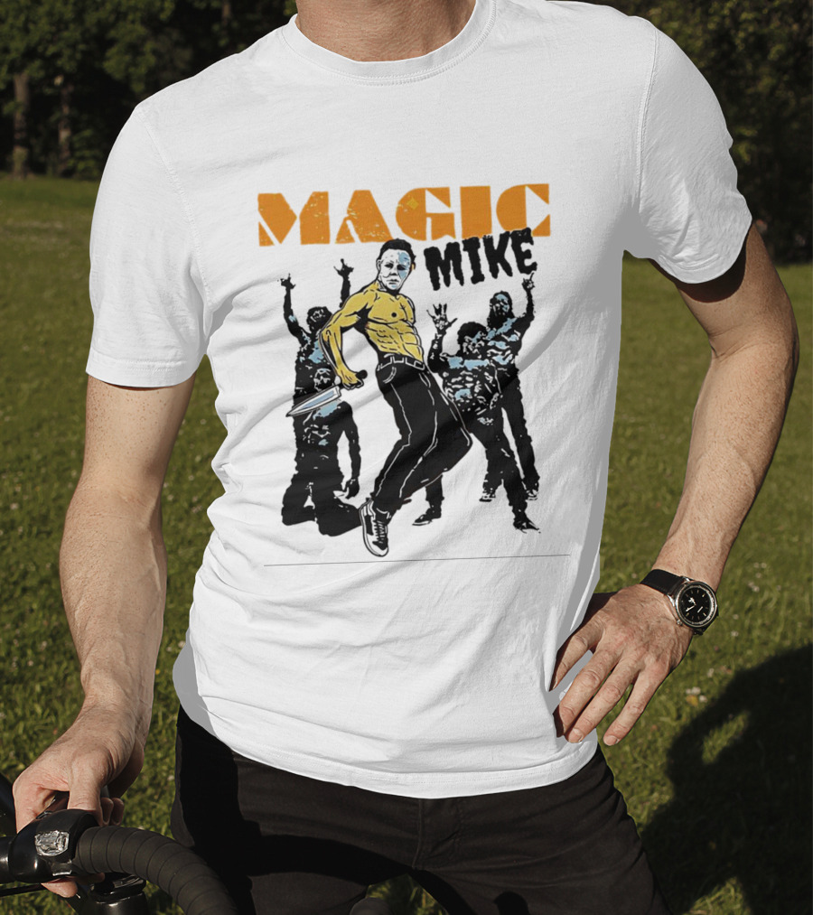 Michael Myers Magic Mike Halloween Crossover Dance Mashup T-Shirt