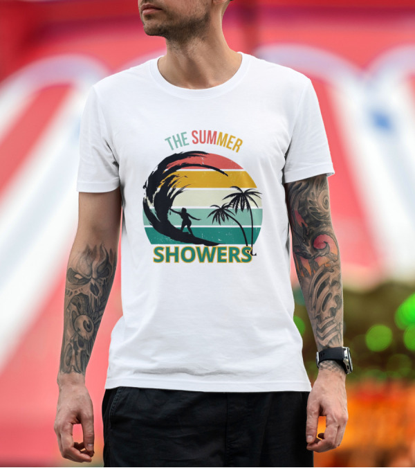 Premium T-Shirt: The Summer Showers Surfing Vintage Stripes T-Shirt The Summer Showers Surfing Vintage Stripes T-Shirt
