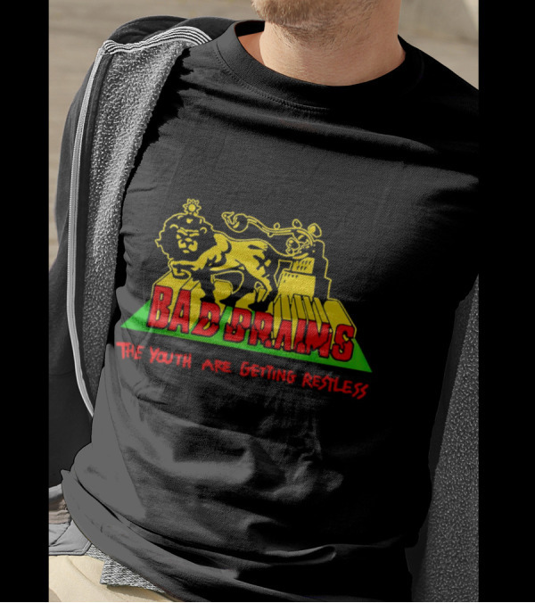 Bad Brains The Youth Are Getting Restless Lion Lightning Urban Backdrop T-Shirt