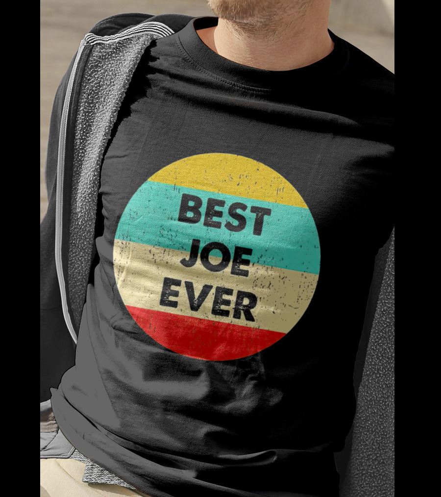 Best Joe Ever Vintage Distressed Retro Circle T-Shirt
