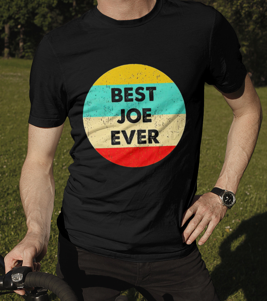 Best Joe Ever Vintage Distressed Retro Circle T-Shirt