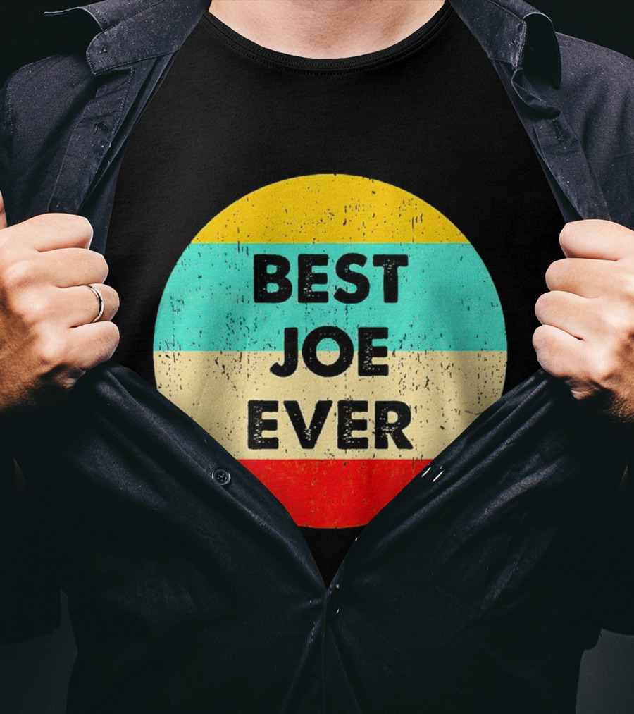 Best Joe Ever Vintage Distressed Retro Circle T-Shirt