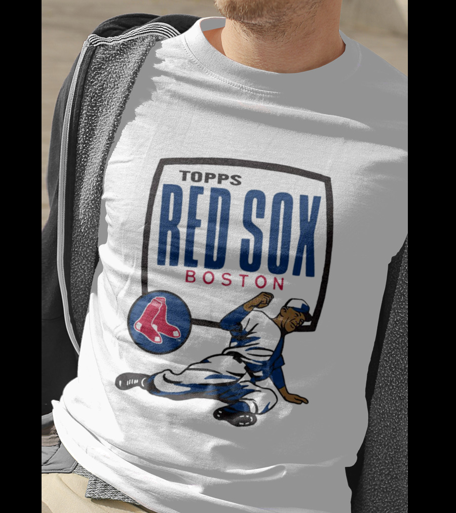 Red Sox Boston Topps Vintage Baseball Player T-Shirt
