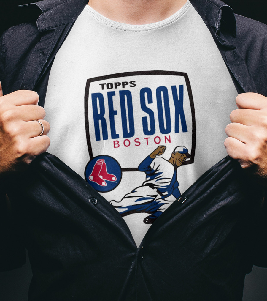 Red Sox Boston Topps Vintage Baseball Player T-Shirt