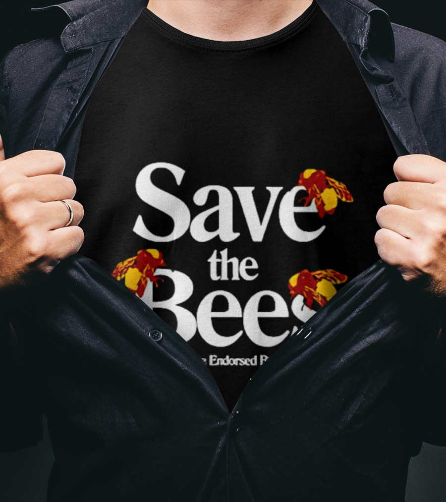 Save The Bees Message Endorsed By Golf T-Shirt